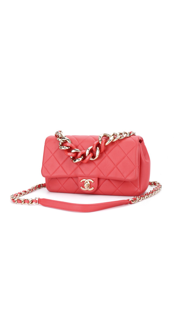Chanel Single Flap Bag with large bi color chain