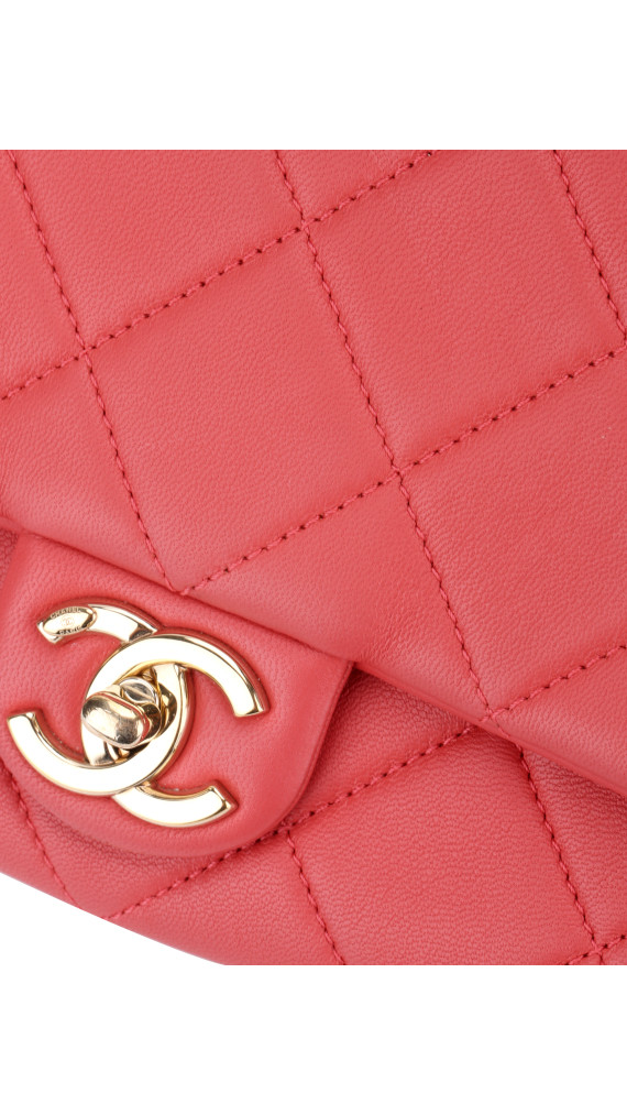Chanel Single Flap Bag with large bi color chain