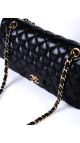Chanel Classic Double Flap Bag i Size Medium Sort Lammeskinn