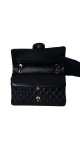 Chanel Classic Double Flap Bag i Size Medium Sort Lammeskinn