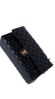Chanel Classic Double Flap Bag i Size Medium Sort Lammeskinn