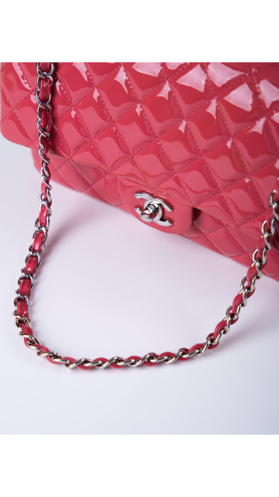 Chanel Classic Double Flap Bag Medium i Patent Leather