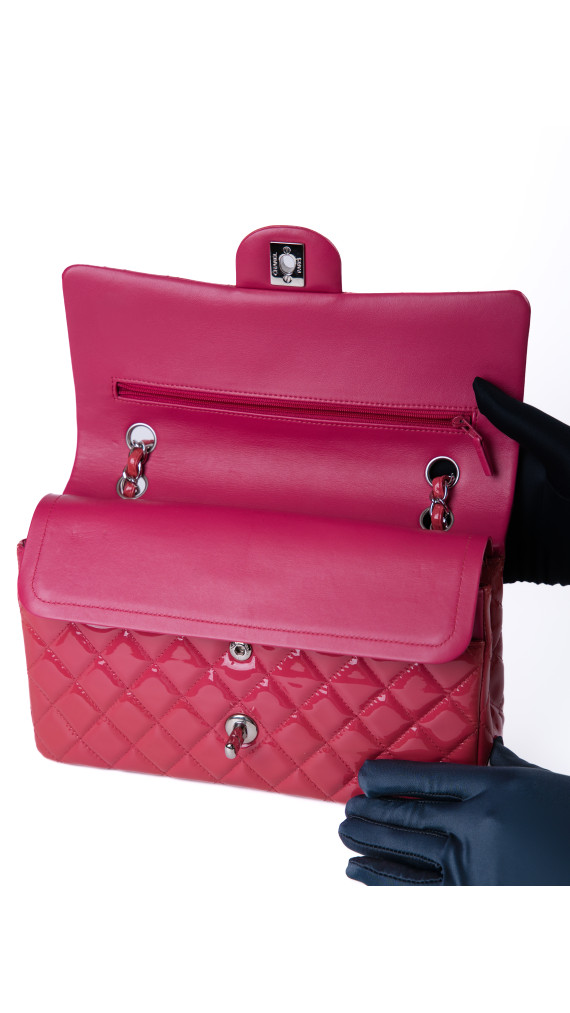 Chanel Classic Double Flap Bag Medium i Patent Leather
