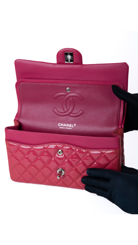 Chanel Classic Double Flap Bag Medium i Patent Leather