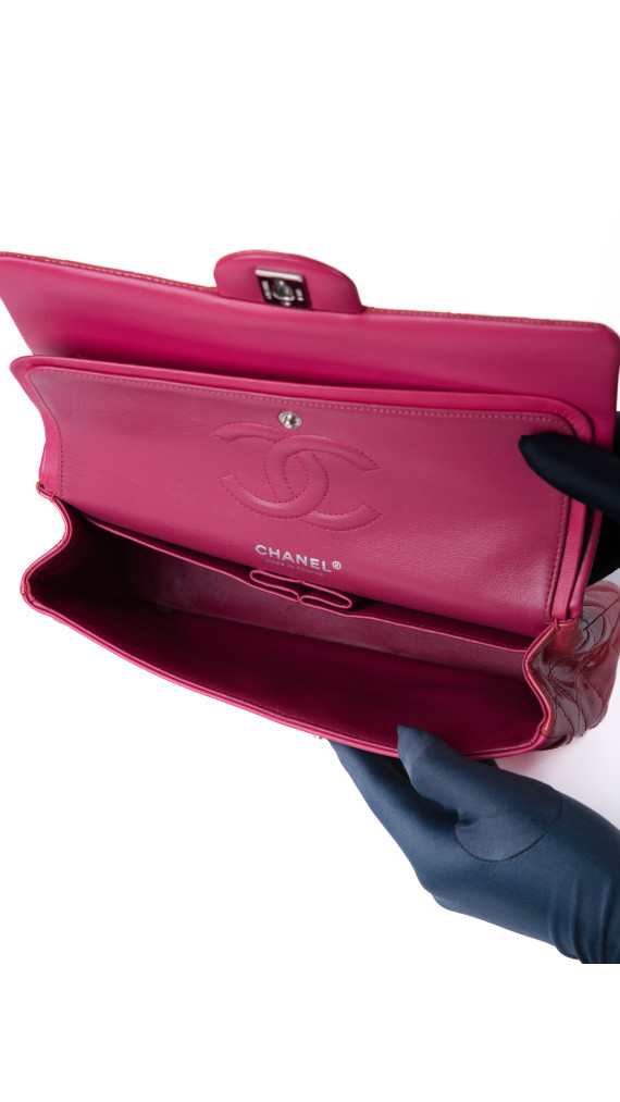 Chanel Classic Double Flap Bag Medium i Patent Leather