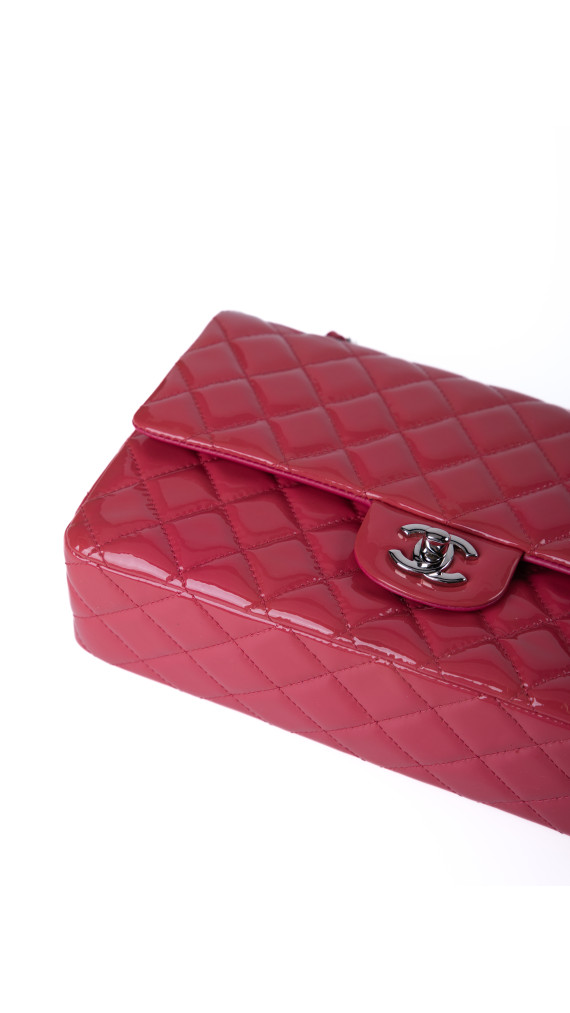 Chanel Classic Double Flap Bag Medium i Patent Leather