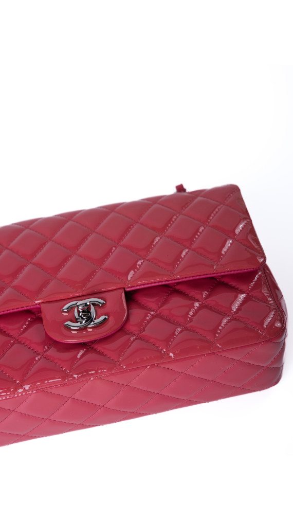 Chanel Classic Double Flap Bag Medium i Patent Leather