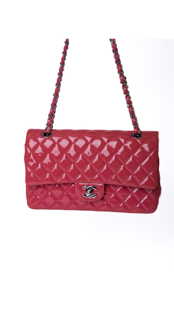 Chanel Classic Double Flap Bag Medium i Patent Leather