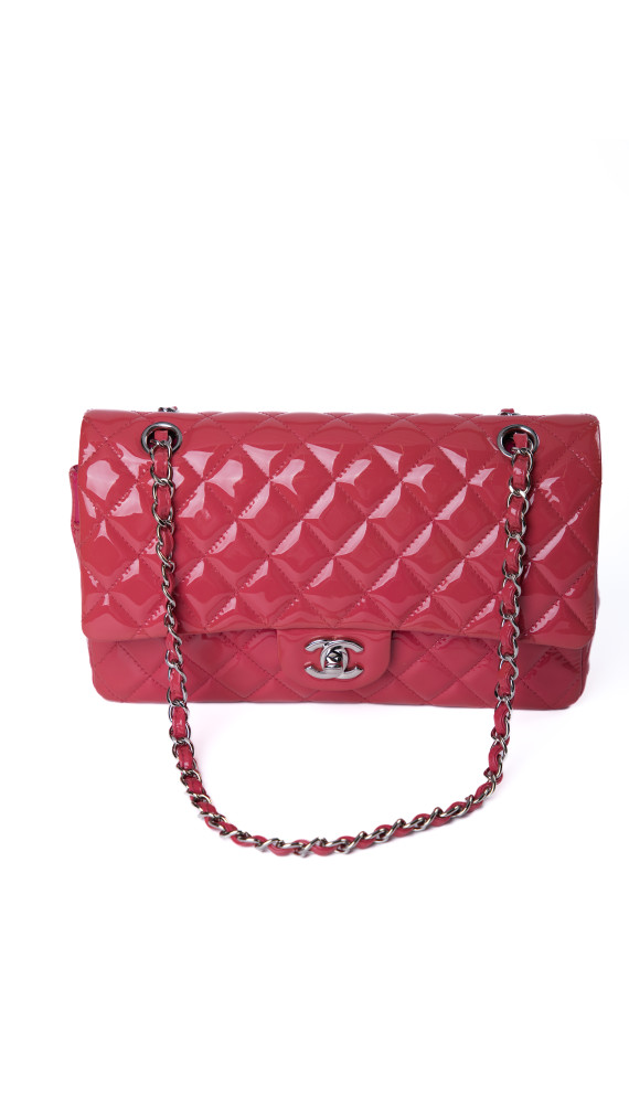Chanel Classic Double Flap Bag Medium i Patent Leather