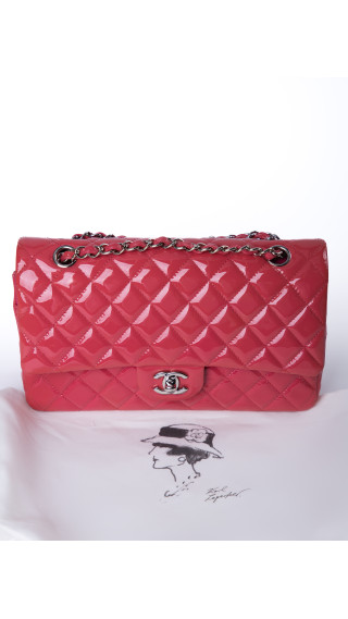 Chanel Classic Double Flap Bag Medium i Patent Leather