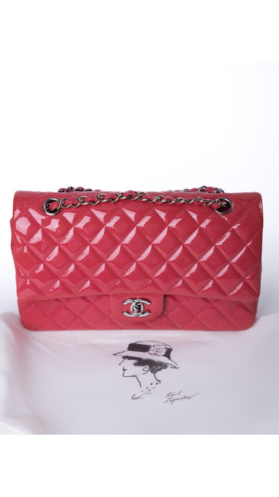 Chanel Classic Double Flap Bag Medium i Patent Leather