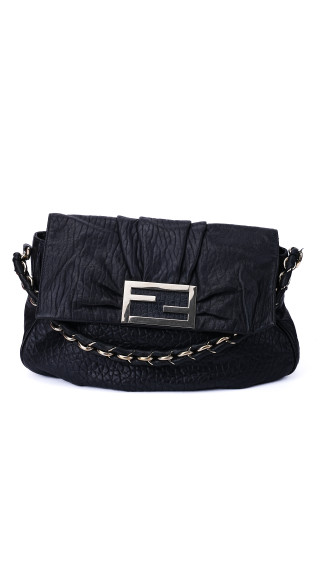 Fendi Mia Baguette Leather Shoulder Bag