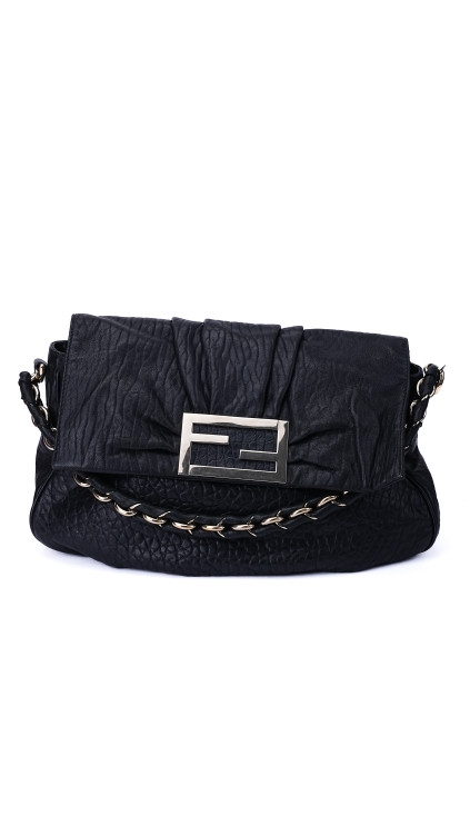 Fendi Mia Baguette Leather Shoulder Bag