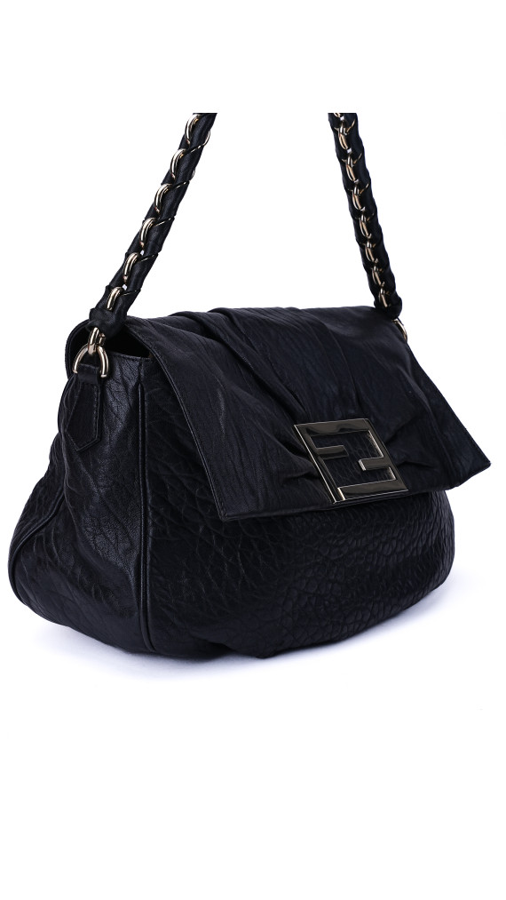 Fendi Mia Baguette Leather Shoulder Bag