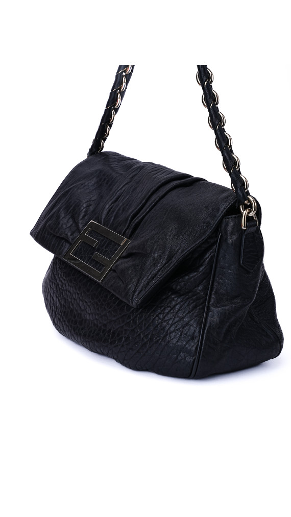 Fendi Mia Baguette Leather Shoulder Bag