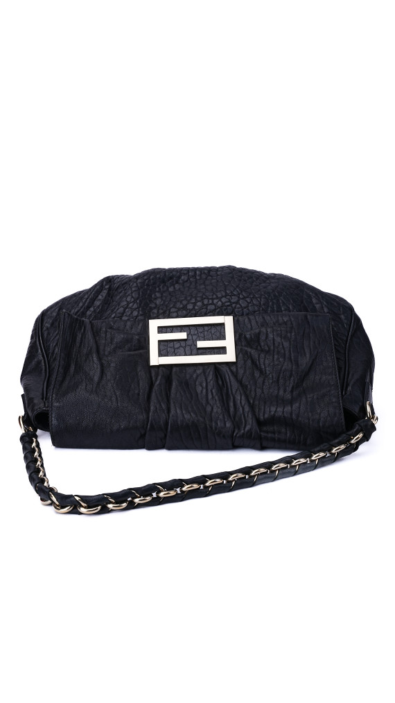 Fendi Mia Baguette Leather Shoulder Bag