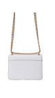 Prada Bauletto Saffiano Leather Shoulder Bag i Hvit