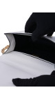Prada Bauletto Saffiano Leather Shoulder Bag i Hvit