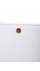 Prada Bauletto Saffiano Leather Shoulder Bag i Hvit