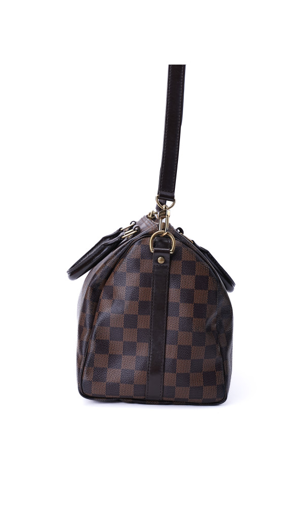 Louis Vuitton Damier Ebene Speedy 30 Crossbody Shoulder Bag