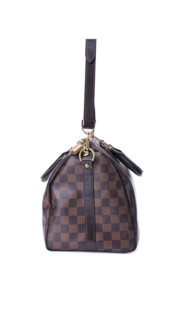 Louis Vuitton Damier Ebene Speedy 30 Crossbody Shoulder Bag