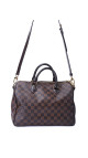 Louis Vuitton Damier Ebene Speedy 30 Crossbody Shoulder Bag