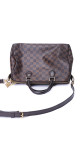 Louis Vuitton Damier Ebene Speedy 30 Crossbody Shoulder Bag