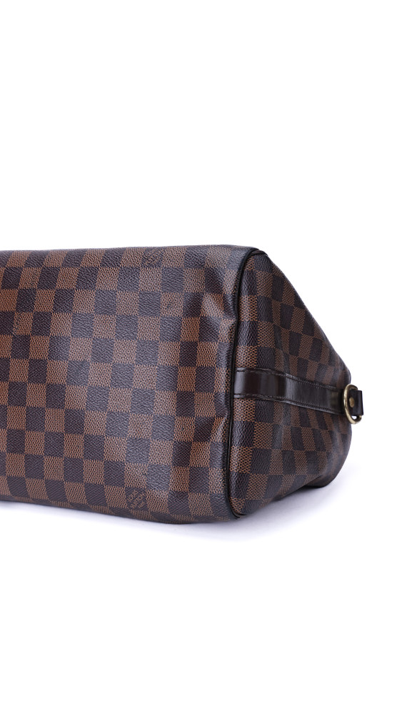 Louis Vuitton Damier Ebene Speedy 30 Crossbody Shoulder Bag