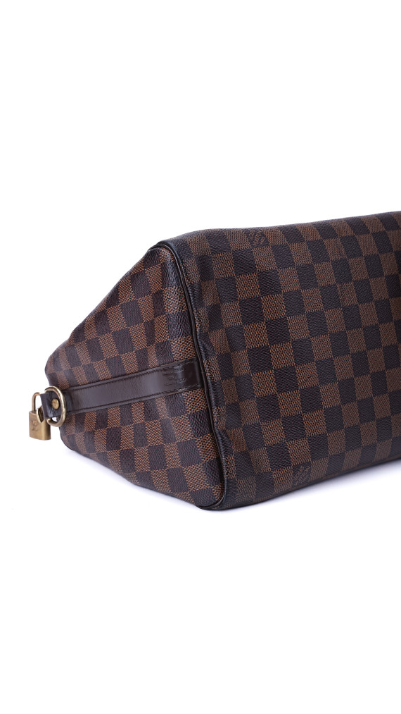 Louis Vuitton Damier Ebene Speedy 30 Crossbody Shoulder Bag