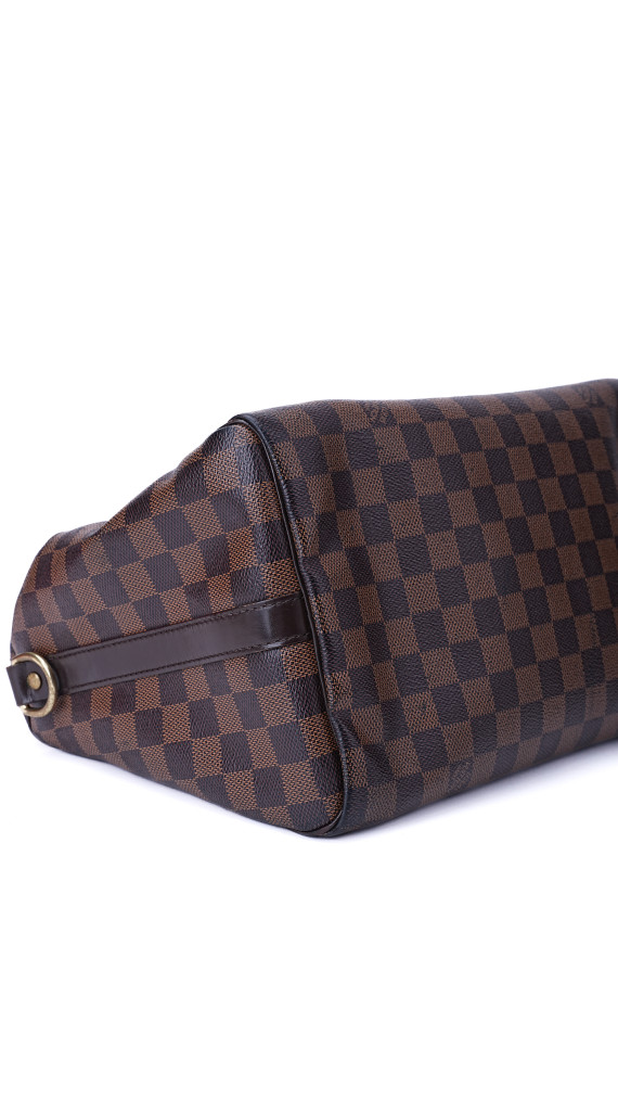Louis Vuitton Damier Ebene Speedy 30 Crossbody Shoulder Bag