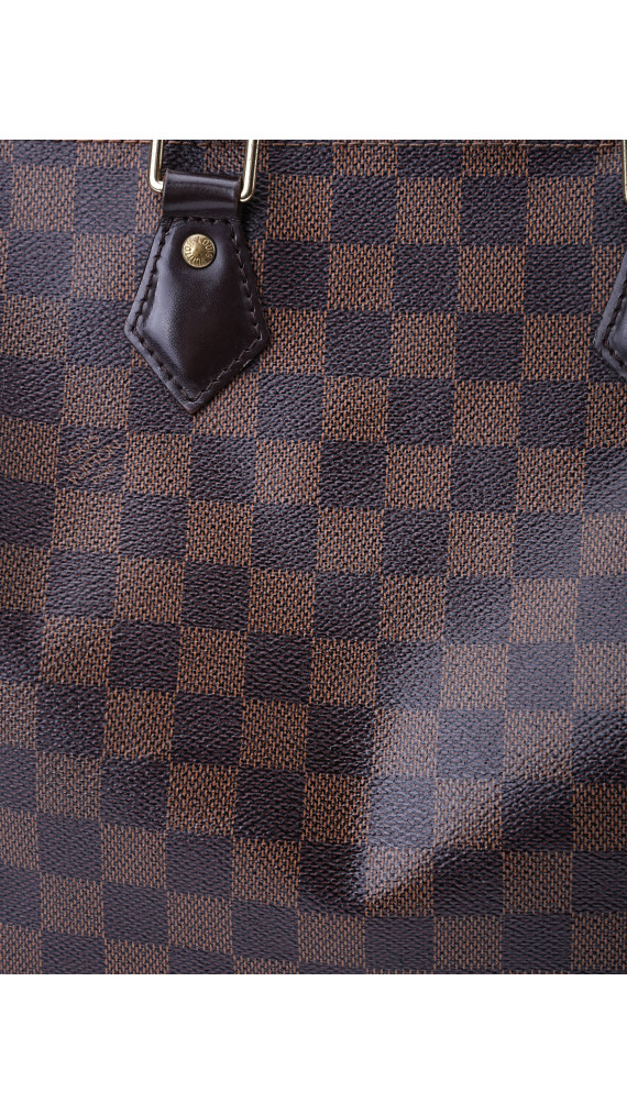 Louis Vuitton Damier Ebene Speedy 30 Crossbody Shoulder Bag