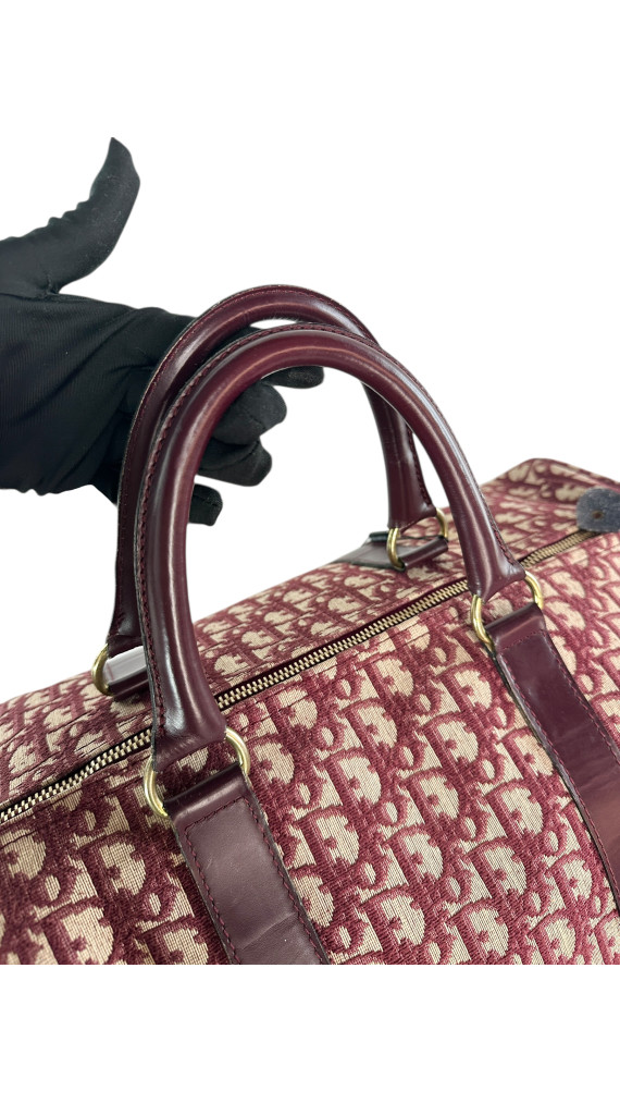 Dior Boston Bag 45 i Vinrød monogram