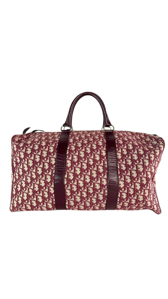Dior Boston Bag 45 i Vinrød monogram