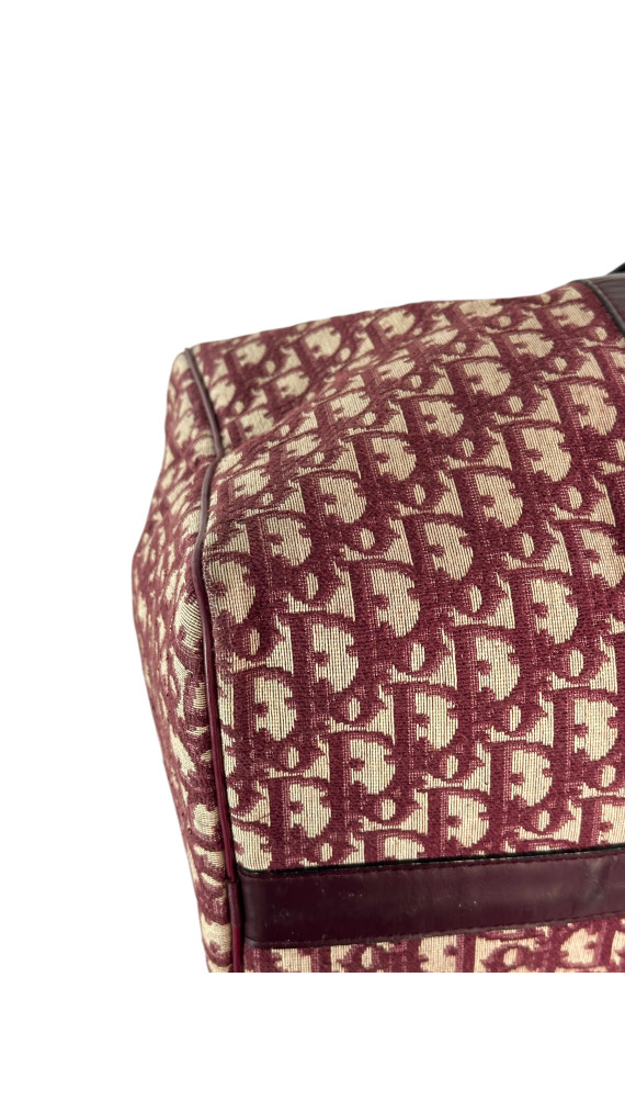 Dior Boston Bag 45 i Vinrød monogram