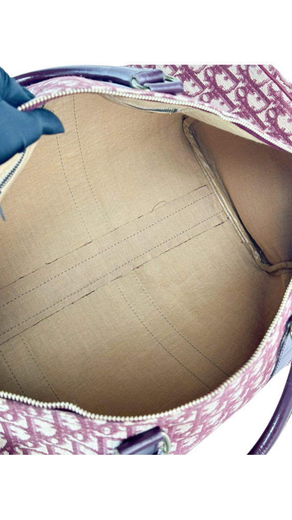 Dior Boston Bag 45 i Vinrød monogram
