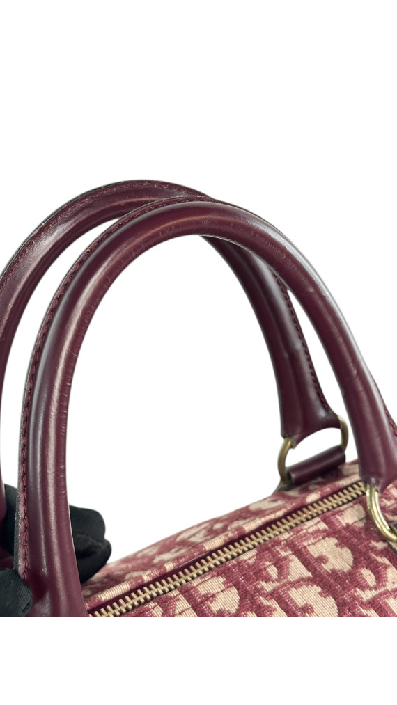 Dior Boston Bag 45 i Vinrød monogram