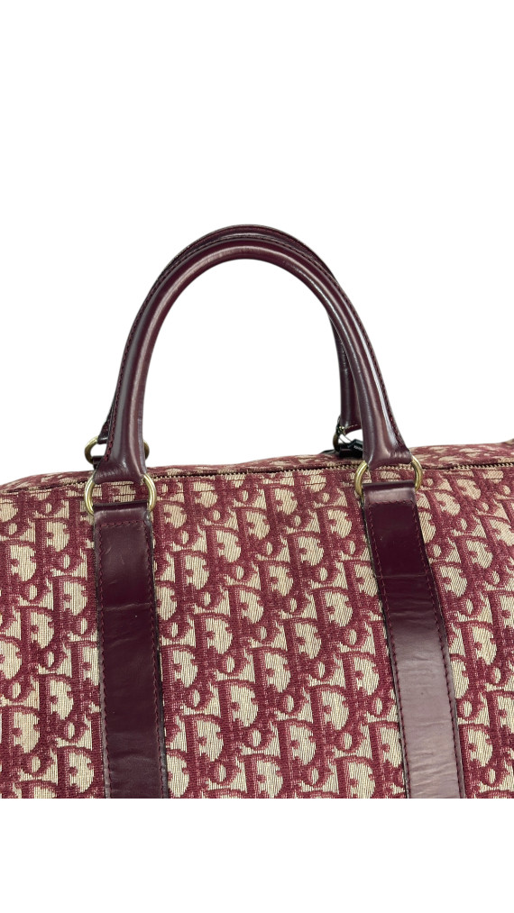 Dior Boston Bag 45 i Vinrød monogram