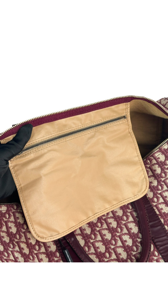 Dior Boston Bag 45 i Vinrød monogram