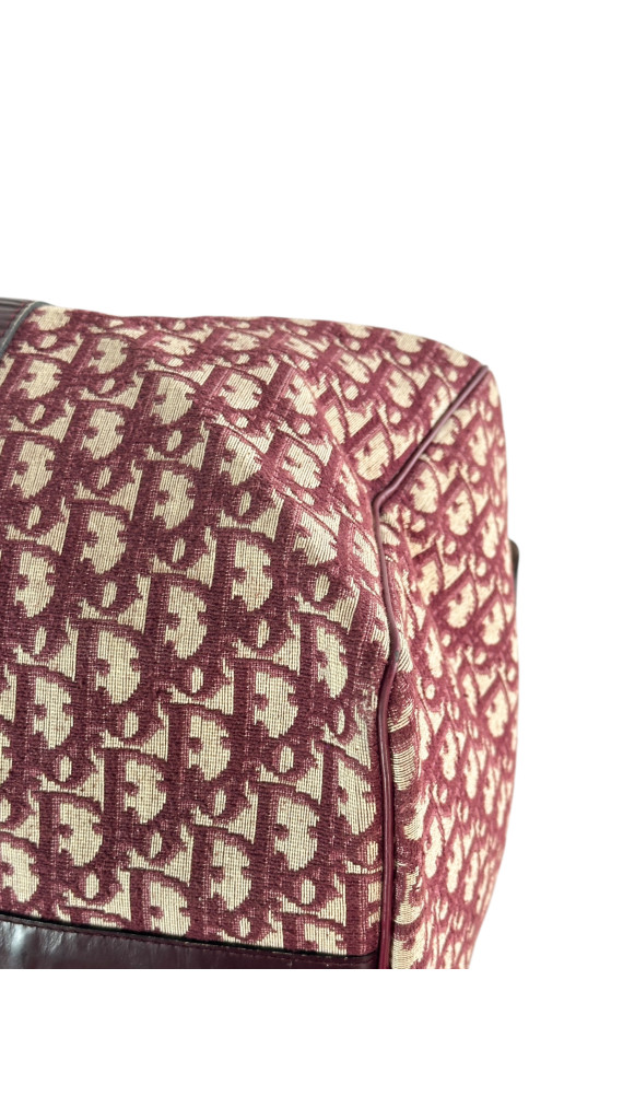 Dior Boston Bag 45 i Vinrød monogram