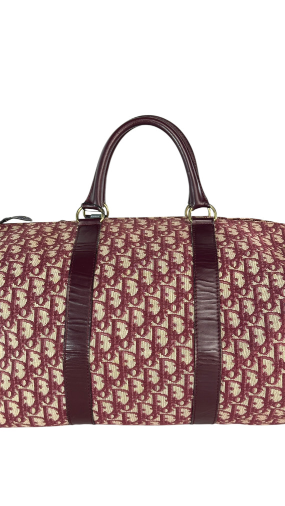 Dior Boston Bag 45 i Vinrød monogram