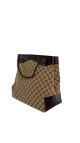 Gucci GG Canvas Tote Bag med lærdetaljer