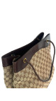 Gucci GG Canvas Tote Bag med lærdetaljer
