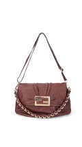 Fendi Mia Baguette Leather Shoulder Bag