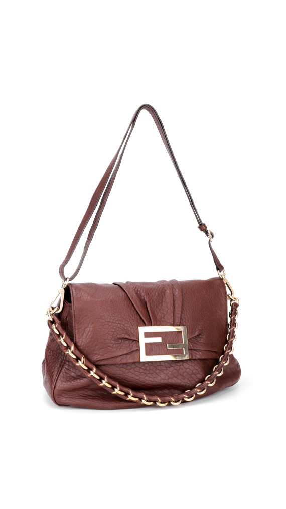 Fendi Mia Baguette Leather Shoulder Bag