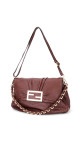 Fendi Mia Baguette Leather Shoulder Bag