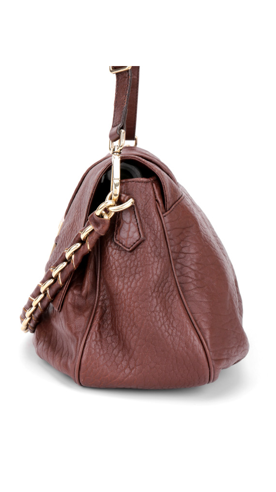 Fendi Mia Baguette Leather Shoulder Bag