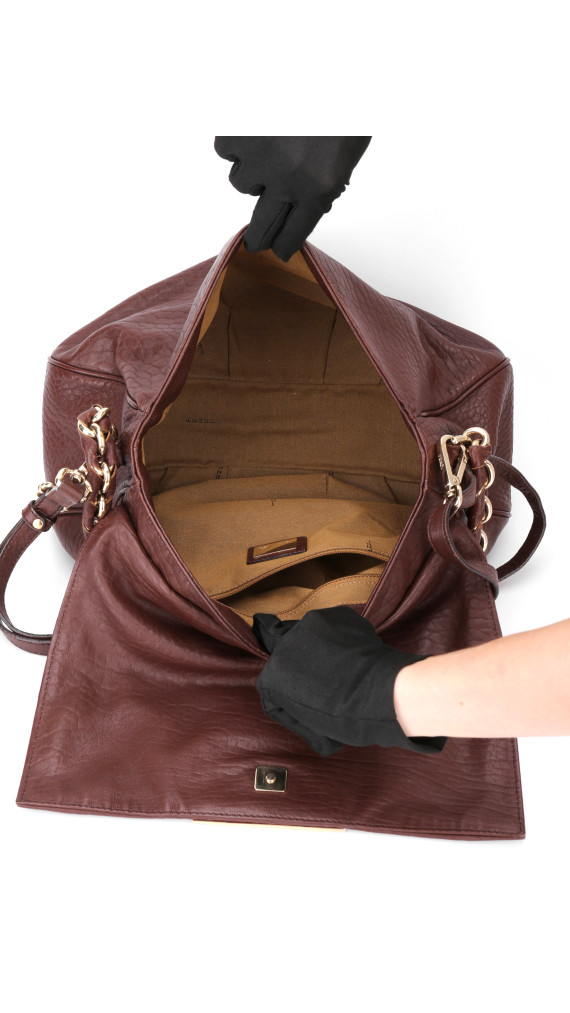 Fendi Mia Baguette Leather Shoulder Bag