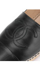 Chanel Espadrilles – Sort Skinn med CC-logo