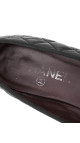Chanel Quilted Ballerina Flats – Sort Skinn med CC-logo