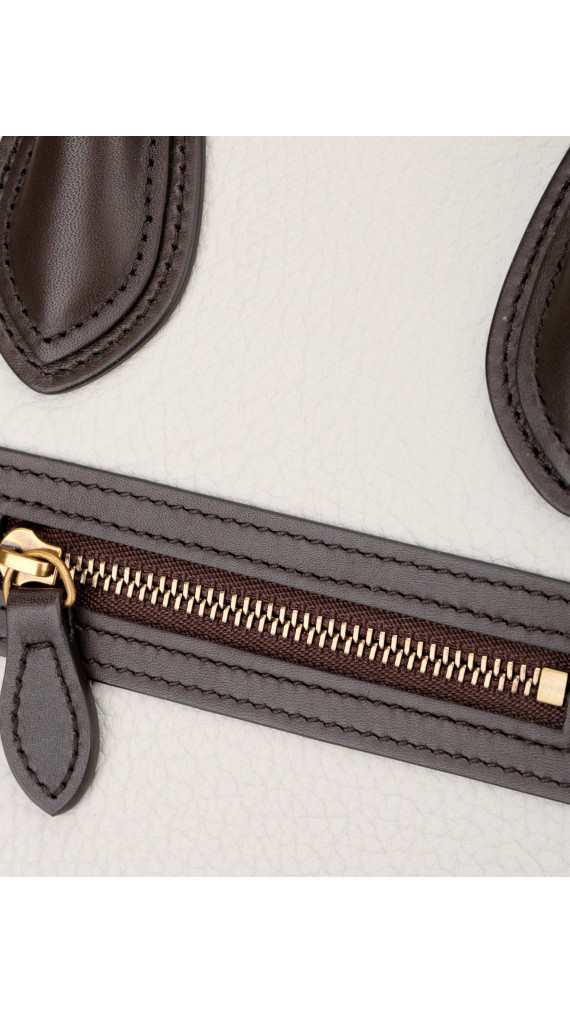 Celine Luggage Tote Tricolor Skinn med Crossbody Stropp